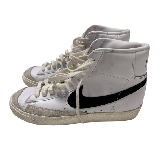 Nike Blazer Mid 77 Mens White Black High Top Sneakers Shoes Size 8.5/41 Athletic - Picture 5 of 10